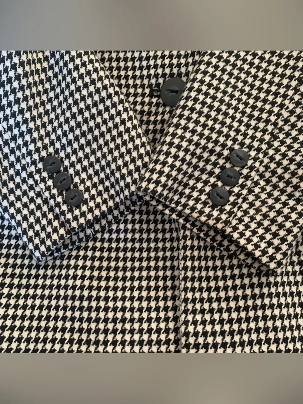 Vintage Women’s Houndstooth Blazer Jacket Lined Sz XL Business Professional 90s